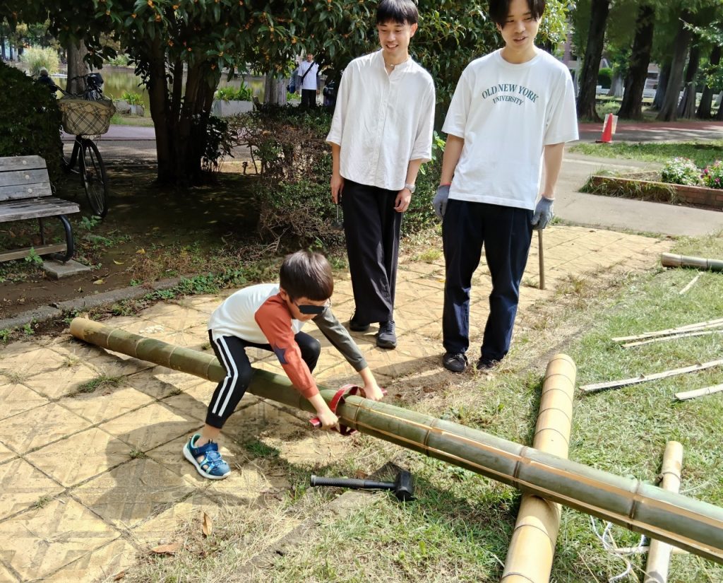 竹割に挑戦